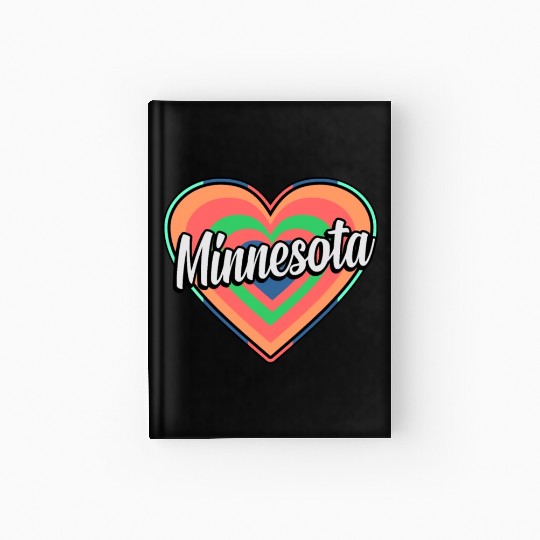 Minnesota Colorful Heart Gift Hardcover Journal