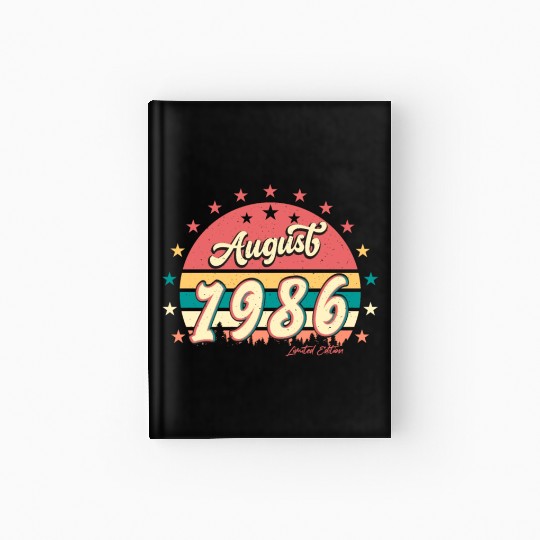 Birthday Greeting 1986 August Hardcover Journal