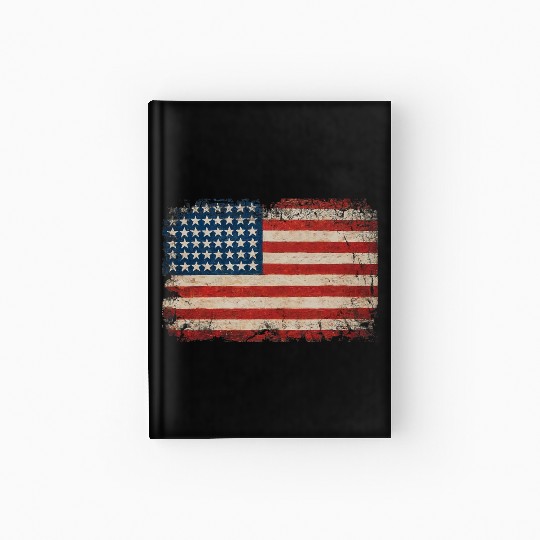 American Flag USA Patriotic US stars stripes Hardcover Journal