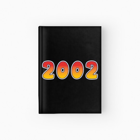 Year 2002 In Orange - Yellow Design Hardcover Journal