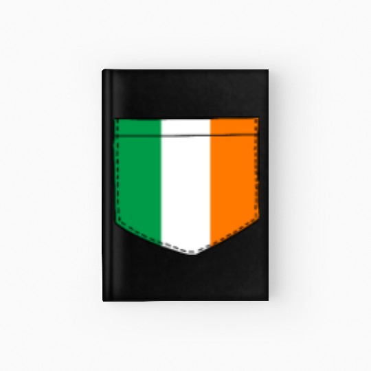 irish flag in a shape of a pocket Hardcover Journal
