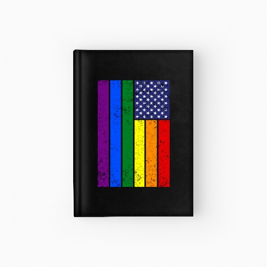 LGBTQIA+ American Flag Pride Hardcover Journal