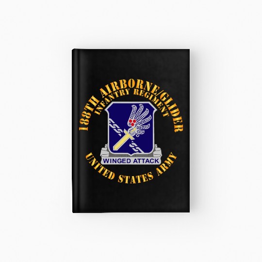 Army 188th Airborne Glider Infantry Regiment DUI X Hardcover Journal