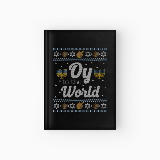 Funny Hanukkah Oy To The World Hardcover Journal