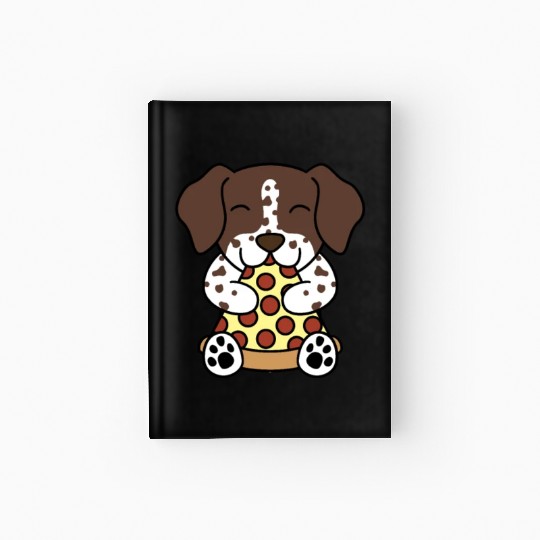 German Shorthaired Pointer Pizza Lover Hardcover Journal