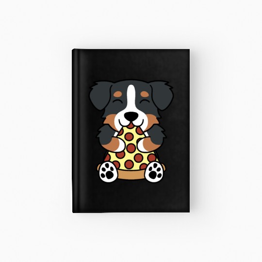 Bernese Mountain Dog Pizza Lover Hardcover Journal