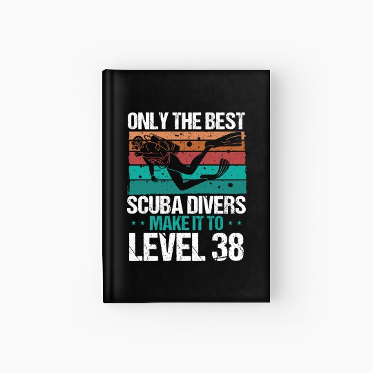 38 Scuba Diving Level 38 Year Diver Snorkeling Hardcover Journal