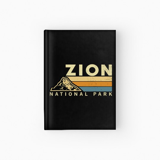 Retro Zion National Park US Vintage Utah Adventure Hardcover Journal