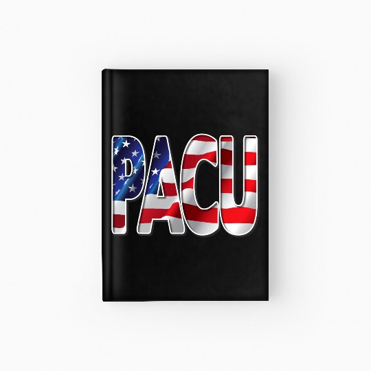 Nurses USA Flag Stars Stripes PACU Hardcover Journal