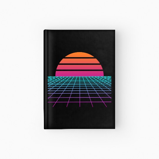 Synthwave Sunset Painter Gift Hardcover Journal