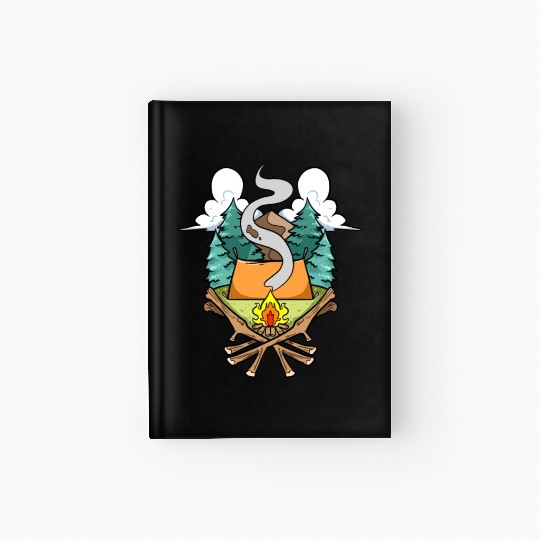 Camper Campsite Camp Camping Hardcover Journal