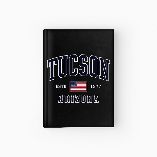 USA FLAG Stars Stripes Tucson Arizonna Hardcover Journal