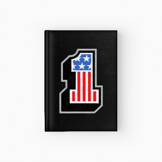 USA Stars Stripes Number One Patriotic Hardcover Journal