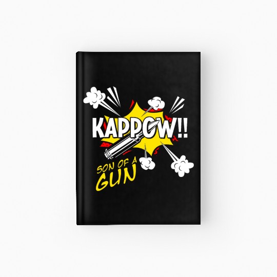 Kappow Bullets Gun Explosion Big bang Aesthetic Hardcover Journal