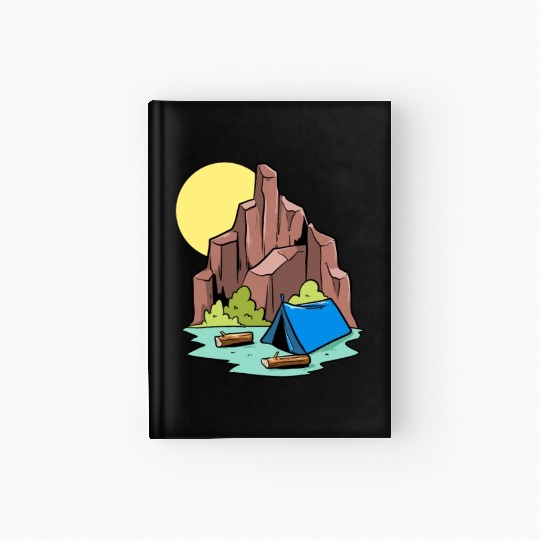 Camper Campsite Camp Camping Hardcover Journal
