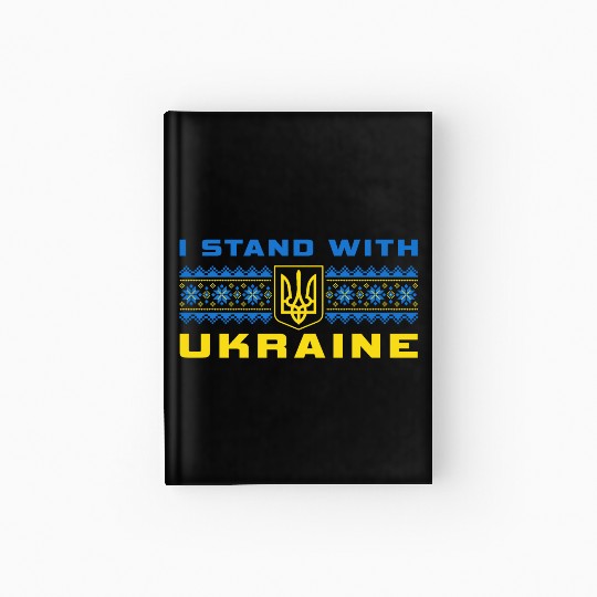 I STAND WITH UKRAINE BLUE-YELLOW Hardcover Journal