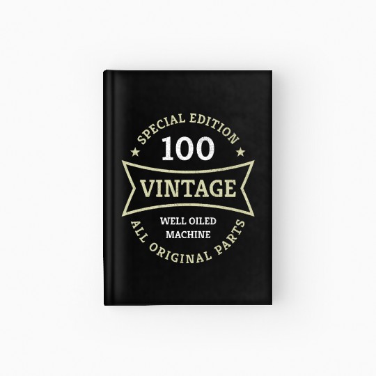 100 Year Old Born 1923 Vintage 100th Birthday Gift Hardcover Journal