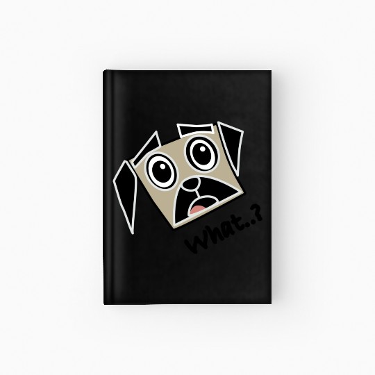 Surprised pug Hardcover Journal