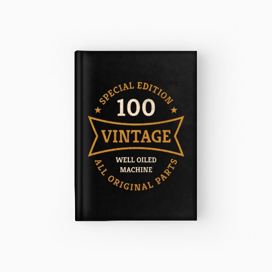 100 Year Old Born 1923 Vintage 100th Birthday Gift Hardcover Journal
