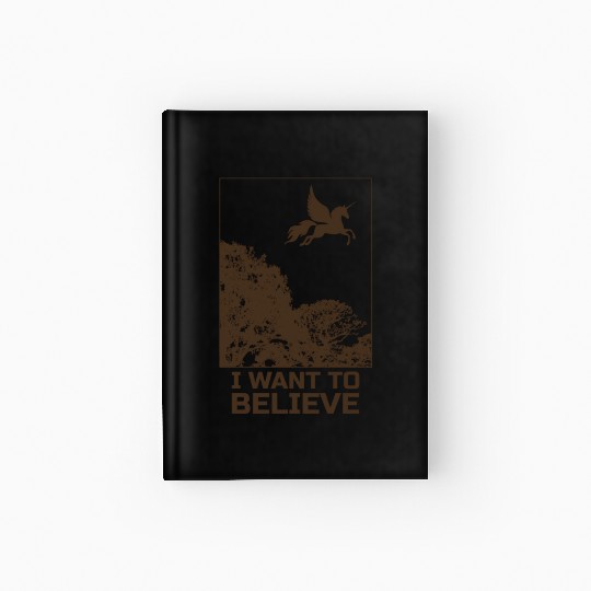 Unicorn "I Want To Believe" UAP Outfit Alien Ufo Hardcover Journal