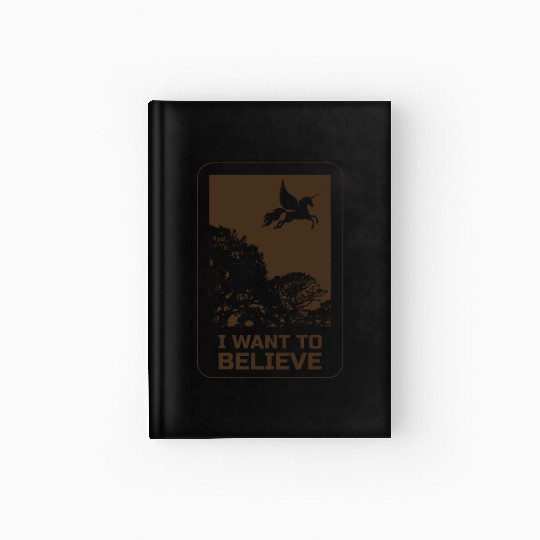 Unicorn "I Want To Believe" UAP Outfit Alien Ufo Hardcover Journal