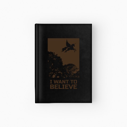 Unicorn "I Want To Believe" UAP Outfit Alien Ufo Hardcover Journal