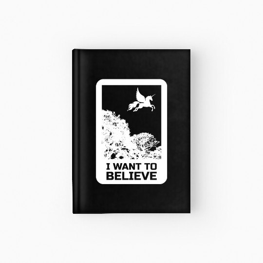 Unicorn "I Want To Believe" UAP Outfit Alien Ufo Hardcover Journal