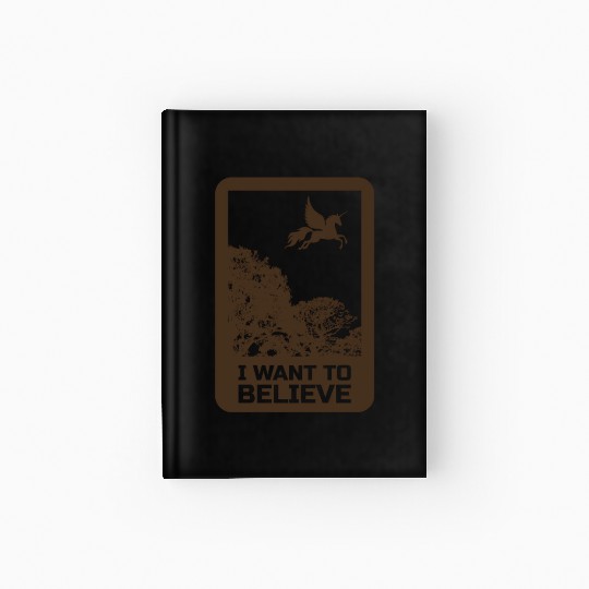 Unicorn "I Want To Believe" UAP Outfit Alien Ufo Hardcover Journal