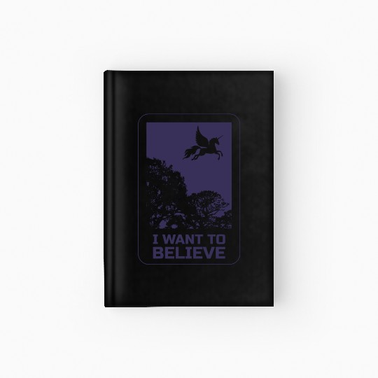 Unicorn "I Want To Believe" UAP Outfit Alien Ufo Hardcover Journal