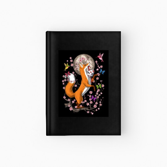 Fox Japanese Cherry Blossom Hardcover Journal
