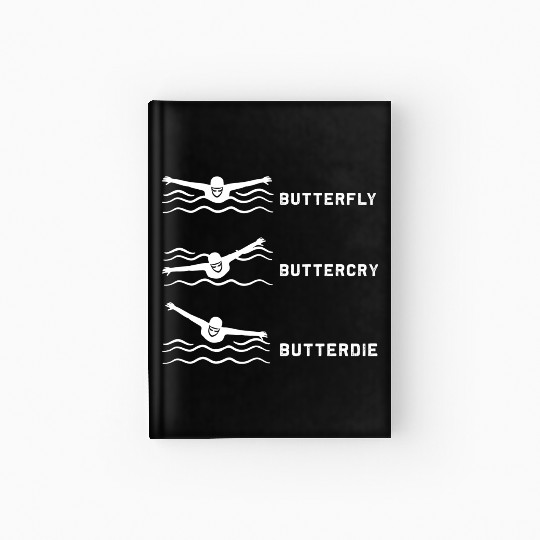 Swimmer Butterfly Swim Swimming Hardcover Journal