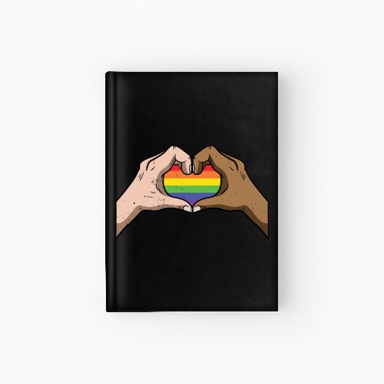 LGBT Rainbow Heart Gay Pride Lesbian Equality Gift Hardcover Journal