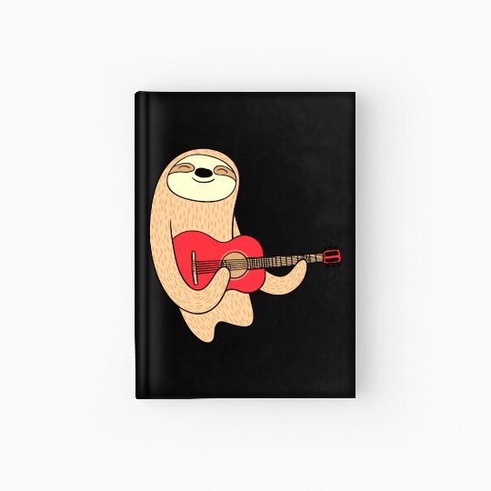 SLOTH WITH GUITAR Hardcover Journal