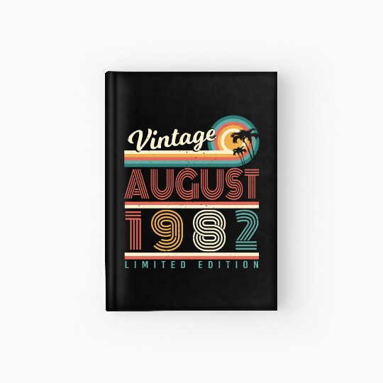 40th Birthday August 1982 Hardcover Journal