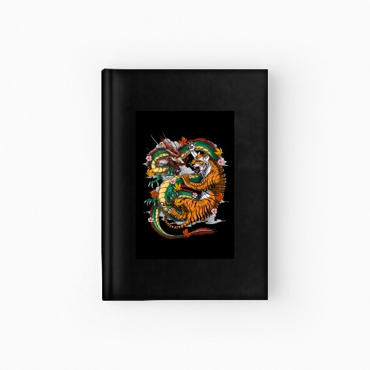 Japanese Dragon Tiger Hardcover Journal