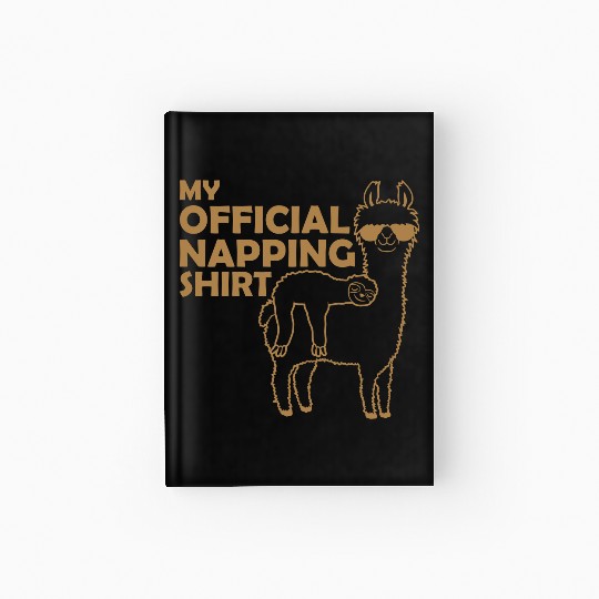 sloth llama napping Hardcover Journal