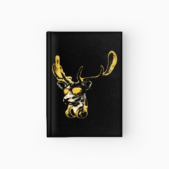 Deer DJ Bling. Cool and Funny Music Animal With Hardcover Journal