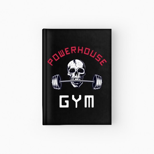 Powerhouse Gym - Bodybuilding Workout Saying Hardcover Journal