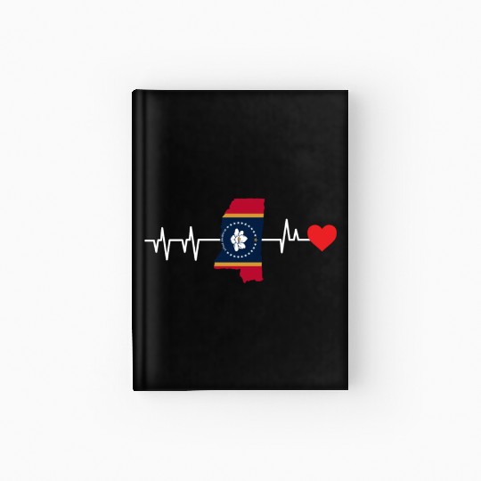 Mississippi Heartbeat Gift Hardcover Journal