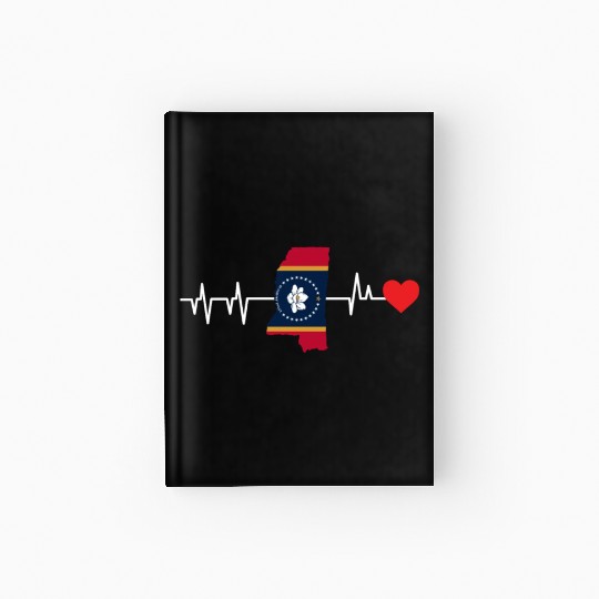 Mississippi Heartbeat Gift Hardcover Journal