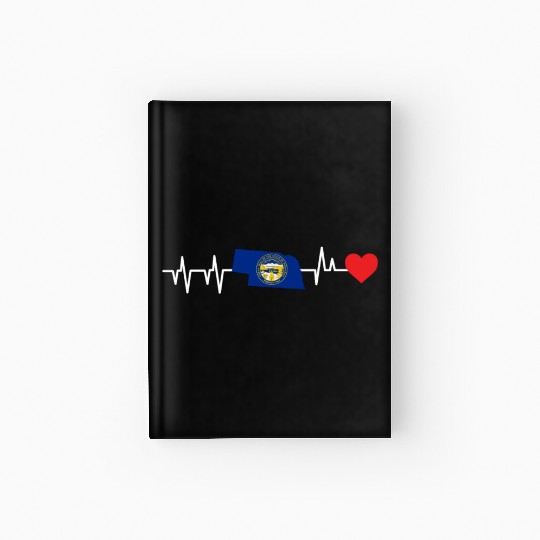 Nebraska Heartbeat Gift Hardcover Journal