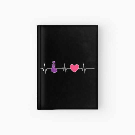purple snap love, k pop music, korean pop music Hardcover Journal