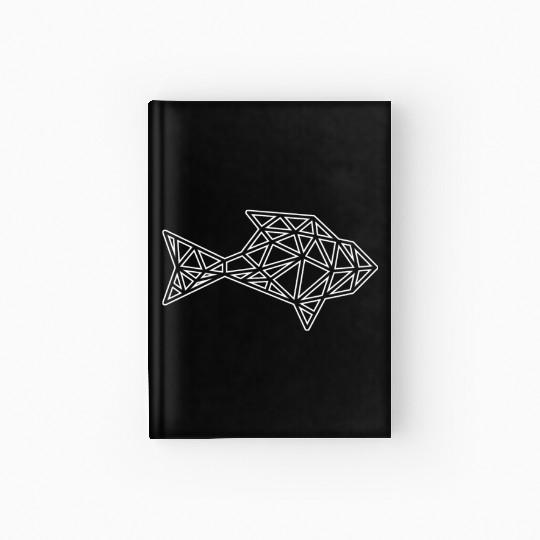 fish low poly Hardcover Journal