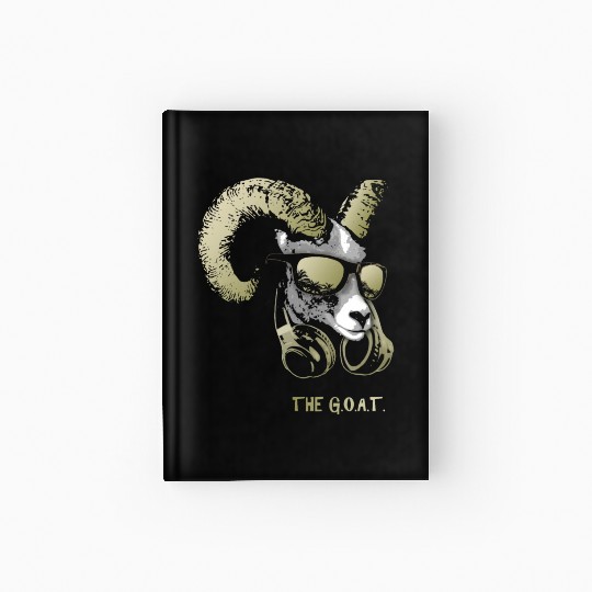 The Goat Bling Cool and Funny Music Animal with Hardcover Journal
