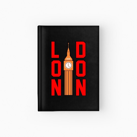London Funny Gift Idea Hardcover Journal