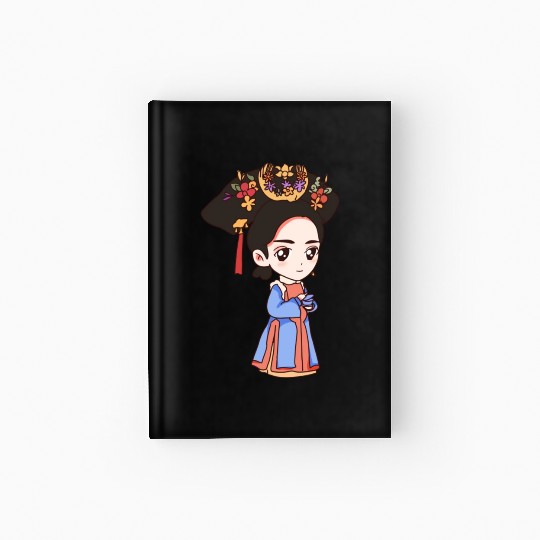 HAND PAINTED GIRL IMAGE Hardcover Journal