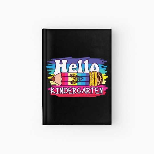 Hello pencil kindergarten back to school Hardcover Journal