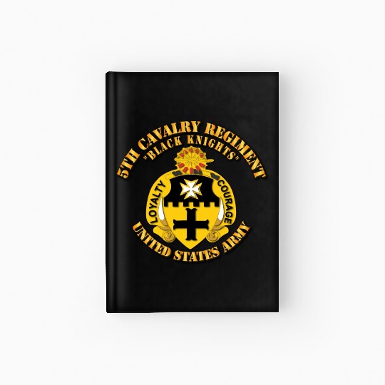 Army 5th Cavalry Regiment Black Knights Hardcover Journal