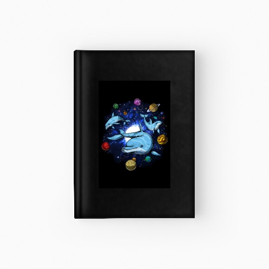 Psychedelic Space Dolphins Hardcover Journal