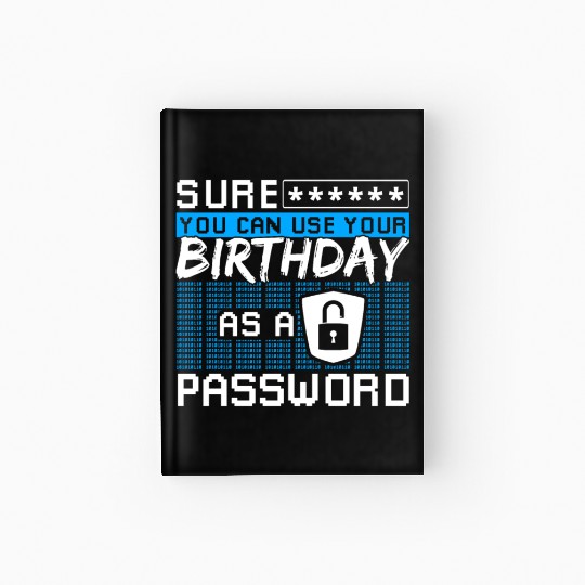 Hacker Cyber Security Easy Password Hardcover Journal